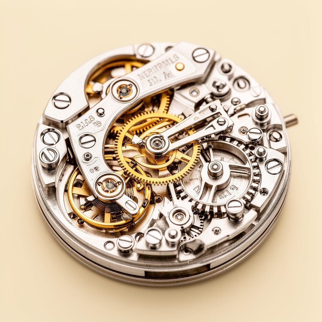 The inner workings of a mechanical watch movement